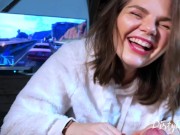 Sucking Him Off While He Is Gaming - How Long Will He Last? Uncut Footage