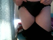 Femboy shows off fragile body