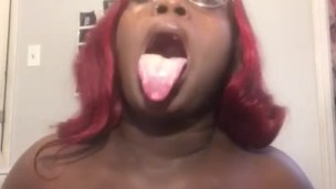 Fantasy plays with her nipples and tongue| dm for purchase 