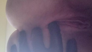 BBW solo anal fingering and buttplug