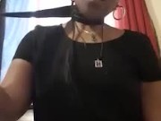 Nothing sexier then a woman putting a belt around her neck chokin...