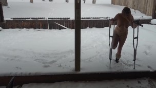 Shibari in the snow!