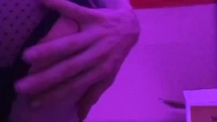 Sissy slut shows off butt plug in cute lingerie 