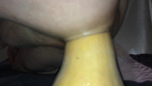 huge vegetable stretching training and juicy gape