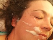 Facial in tent at music festival Gem and Jam