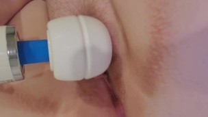 Masturbating with my wand until I pee