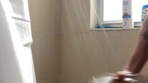 Teen Uses See Through Fleshlight in Shower