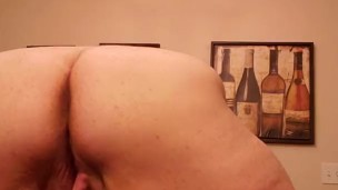 BBW Climbs on Dining Room Table and Orgasms