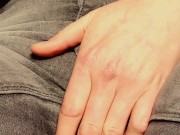 Moaning from extreme pee desperation, wetting, and masturbating