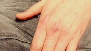Moaning from extreme pee desperation, wetting, and masturbating