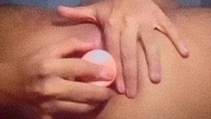 18yo virgin playing with his first dildo in ass