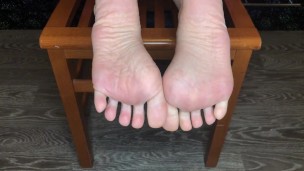 student girl in black nike socks after study show socks and foot fetish pov