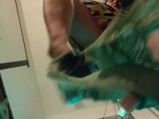 Giantess POV in heels stomps, squashes and facesits on you & pussy cumming
