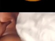 Ebony taking huge back shots