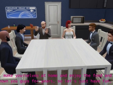 DDSims - Wife gangbang in front of husband on anniversary - Sims 4