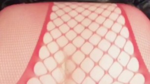 Butt plugged bbw babe throwing it back on a toy