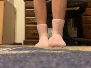 Giantess Kristine In fuzzy socks