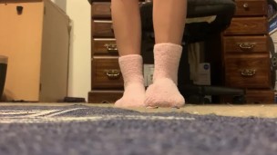 Giantess Kristine In fuzzy socks