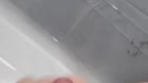 Quick jerk off and cum in the shower 