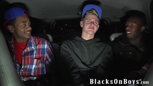 Sam Tyson Handles Two Black Cocks