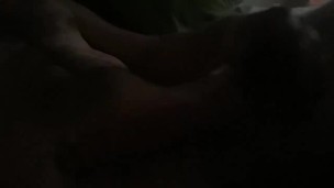 Playing with thick cock
