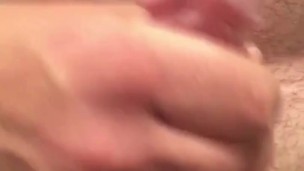 Unloading my cum filled balls before my shower.
