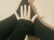 Millie's feet in black tights stockings ♡