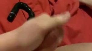 Playing with my sex toy and wanking it was making me moaning so loud 