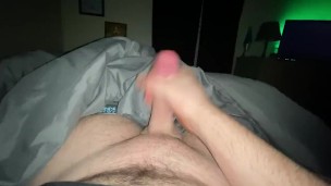 Solo jerking in bed