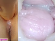 Pussycam double view with fresh creampie!