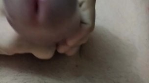 Masturbating in the morning hard cock