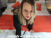 Girl gets Rough Mouth Fucked for Cash, while her BF was not in the Hotel 6/16