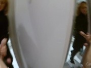 DRESSING ROOM FLASH PART2. La signora mi sega il cazzo e sborro. 6/16