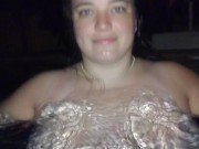 Slowmo huge boobs bouncing in pool