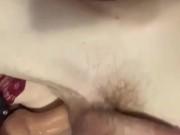 Intimate pegging in bed- real married couple 