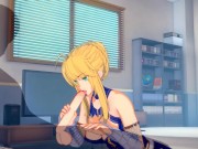 Fate/Grand Order — Artoria Pendragon (Lancer) makes you cum 3 times 1/16