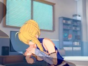 Fate/Grand Order — Artoria Pendragon (Lancer) makes you cum 3 times 5/16