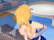 Fate/Grand Order — Artoria Pendragon (Lancer) makes you cum 3 times 7/16