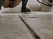 Slow Mo Piss On The Floor from a tiny man's pov 12/16