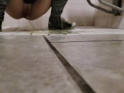 Slow Mo Piss On The Floor from a tiny man's pov 7/16