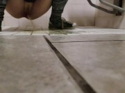 Slow Mo Piss On The Floor from a tiny man's pov 8/16