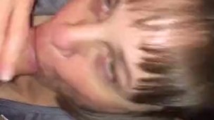 stepmommy sucking his cock dry