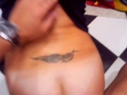 Cum on her back. 3/16