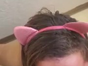 Dirty piggy drinking Master's pee sucking dick and cleaning floor  12/16