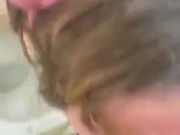 Dirty piggy drinking Master's pee sucking dick and cleaning floor  13/16