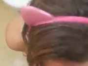 Dirty piggy drinking Master's pee sucking dick and cleaning floor  6/16