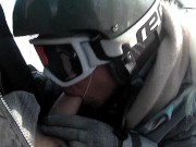 Italian Girl Films Us While She Sucks Me in a Ski Lift Surpise Cumshot