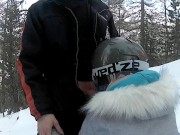 last day in the snow I catch it next to the slopes blowjobs and doggy 2/16