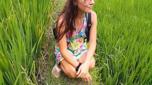 PISSING in Public RICE Fields