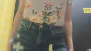 Button Showing Off Her Ass in Booty Shorts! For ME!!!